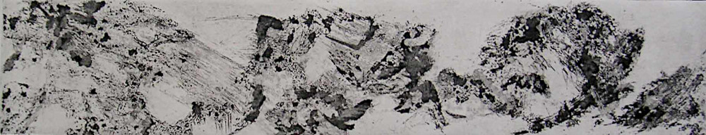 l’éboulis-gravuire06-aquatinte au sucre sur zinc - 50 x 10 tirée du BFK rives – 2009 © Corinne Leforestier