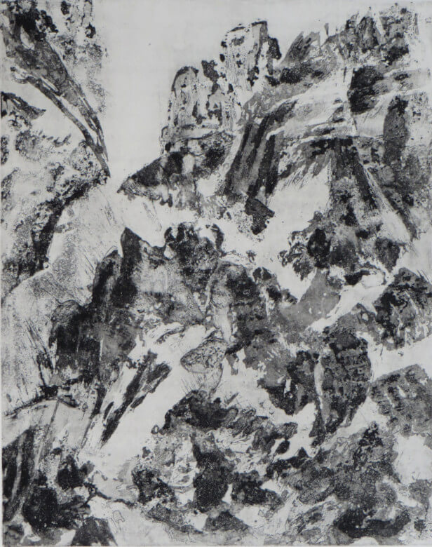 chaos-gravure03-aquatinte au sucre sur zinc - 50 x 40 tirée du BFK rives 65 x 50- 2010 © Corinne Leforestier