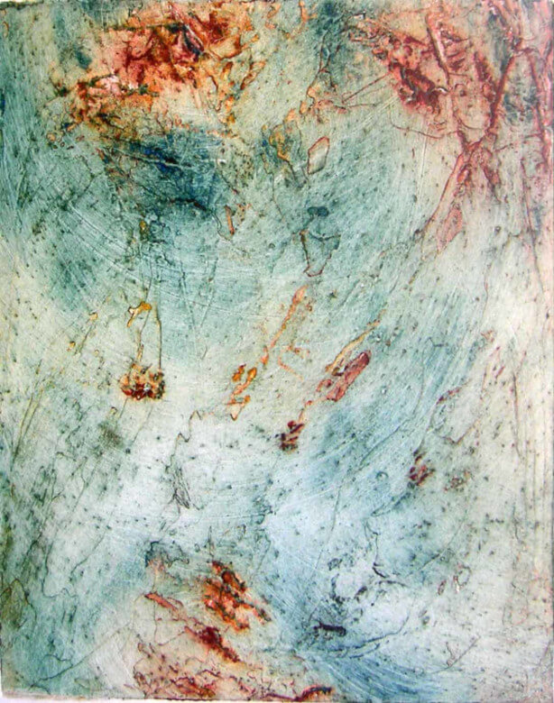 lichen-gravure13-collographie 15 x 20 -Corinne Leforestier