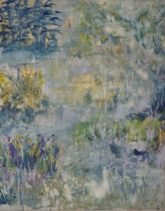 2024_peinture_au fil de leau_technique mixte sur toile_90x70_corinne leforestier